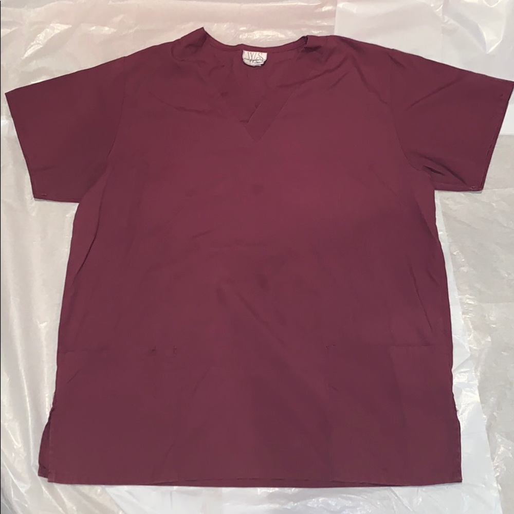 Maroon Scrub Top